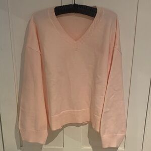 V-Neck Pink Sweater